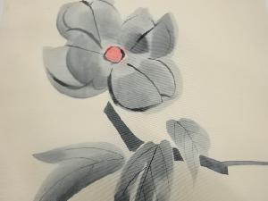 アンティーク　塩瀬花模様名古屋帯